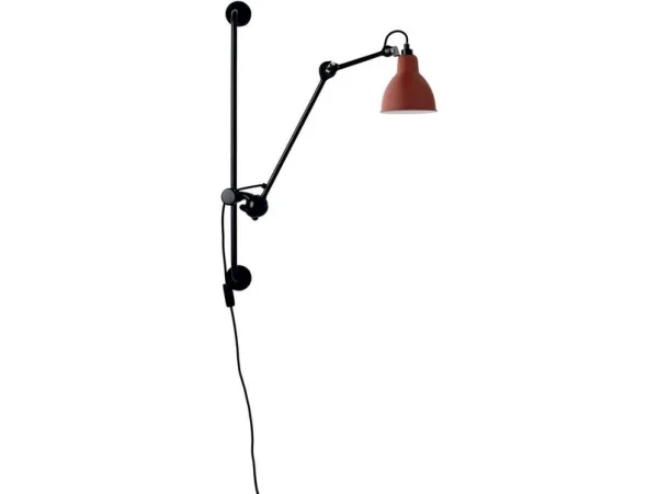Lampe Gras - 210 Applique Murale Noir/Rouge