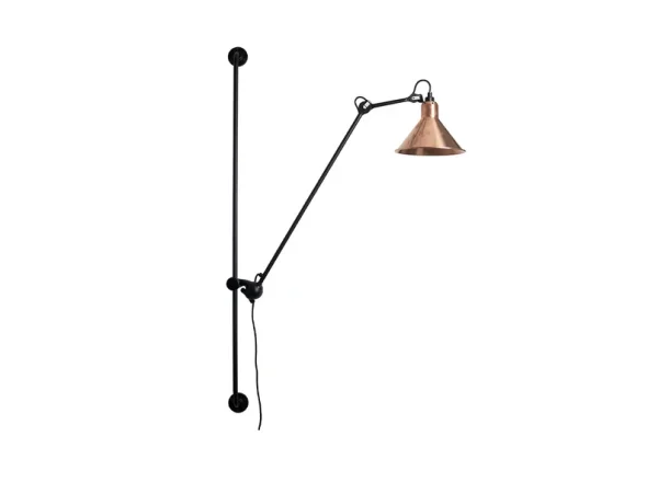 Lampe Gras - 214 Applique Murale Conic Noir/Cuivre Brut