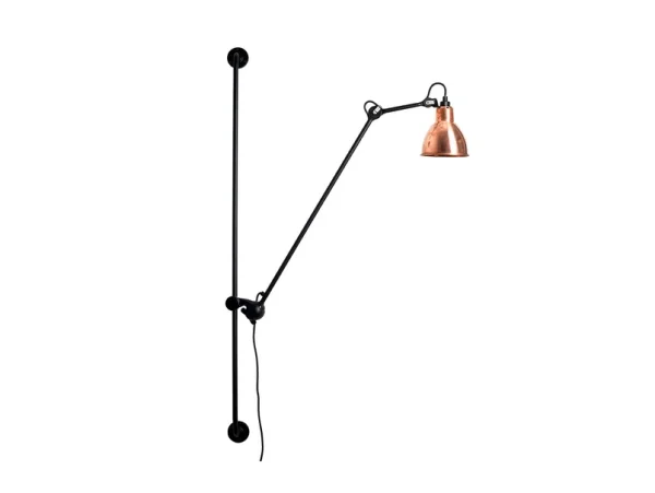 Lampe Gras - 214 Applique Murale Round Noir/Cuivre