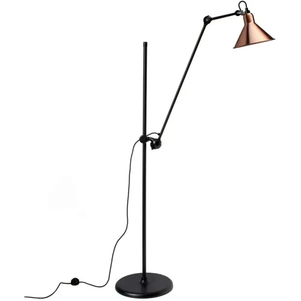 Lampe Gras - 215 Lampadaire Noir/Cuivre/Blanc