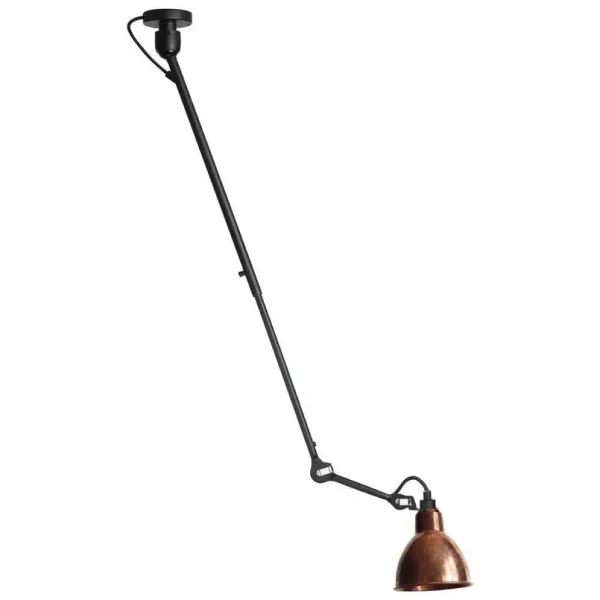 Lampe Gras - 302 L Plafonnier Noir/Cuivre Brut