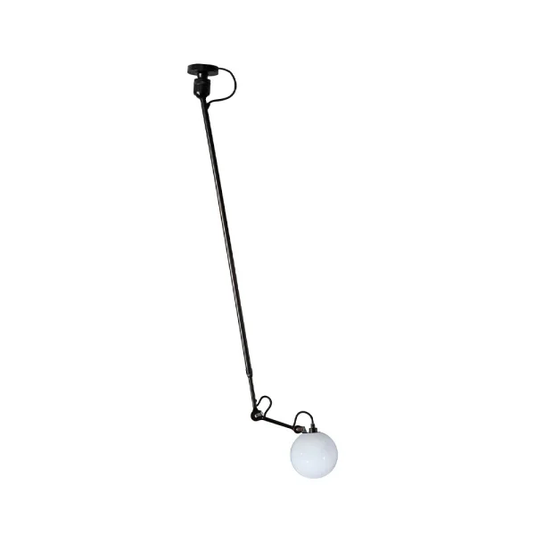 Lampe Gras - 302 L Plafonnier Ø175 Noir/Opale Verre Lampe Gras