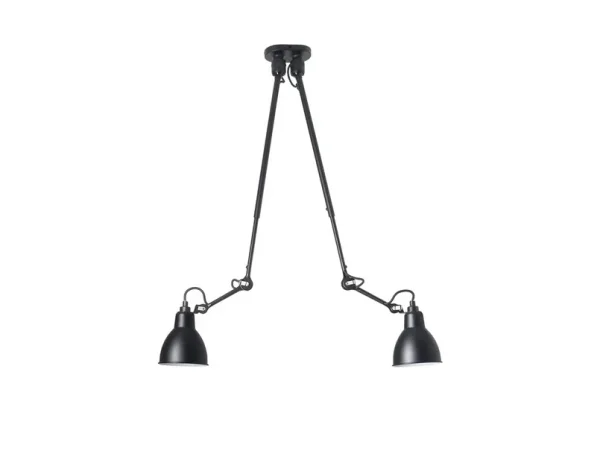 Lampe Gras - 302 Plafonnier Double Noir
