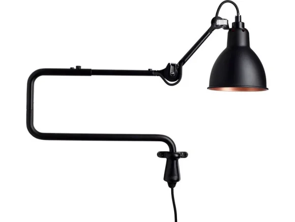Lampe Gras - 303 Applique Murale Noir/Noir/Cuivre