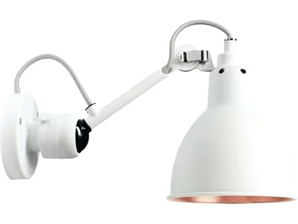 Lampe Gras - 304 Applique Murale Blanc/Blanc/Cuivre
