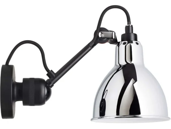 Lampe Gras - 304 Applique Murale Noir/Chrome