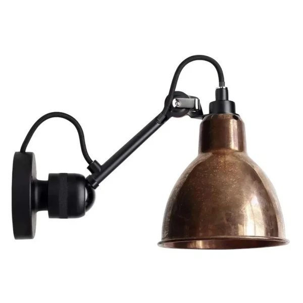 Lampe Gras - 304 Applique Murale Noir/Cuivre Brut