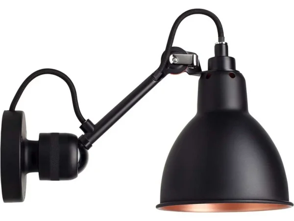 Lampe Gras - 304 Applique Murale Noir/Noir/Cuivre