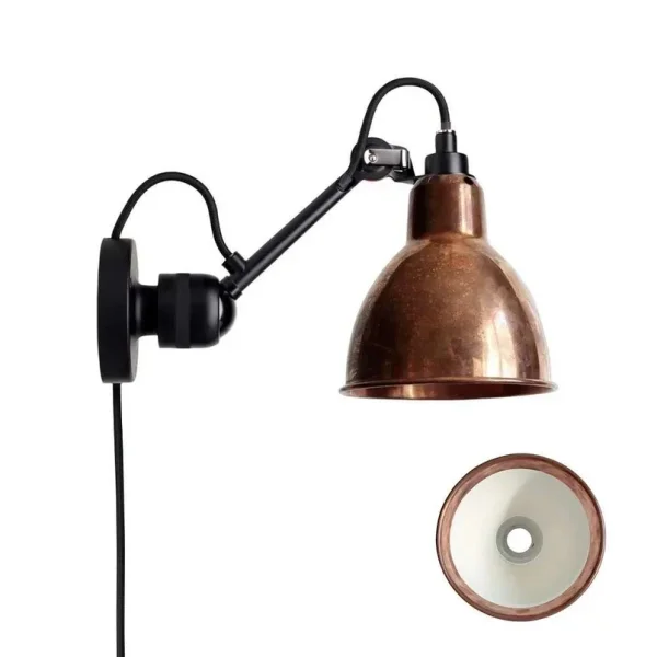 Lampe Gras - 304CA Apllique Murale Raw Copper/White