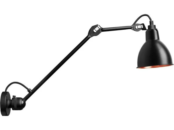 Lampe Gras - 304L40 Applique Murale Noir/Noir/Cuivre Lampe Gras