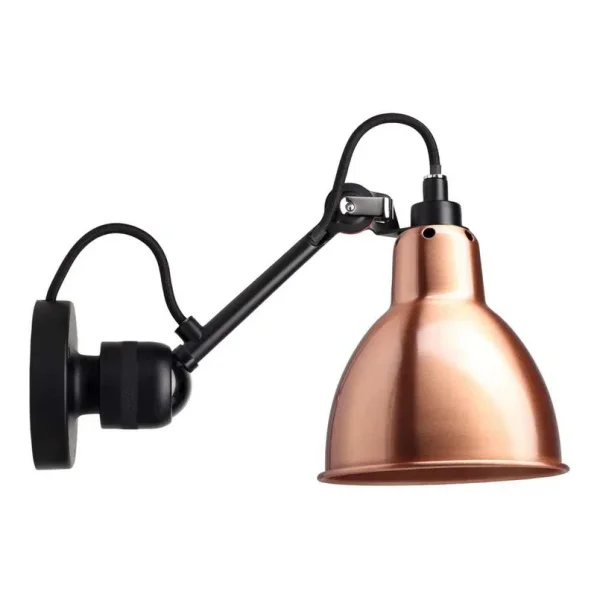 Lampe Gras - 304SW Applique Murale Noir/Cuivre/Blanc