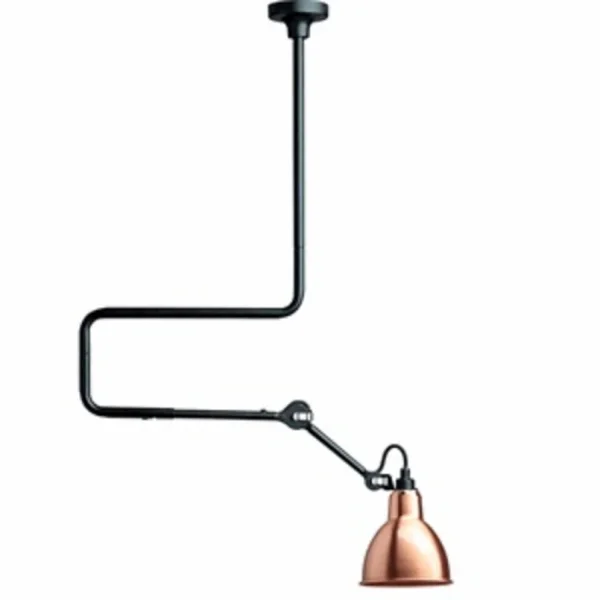 Lampe Gras - 312 Plafonnier Noir/Cuivre