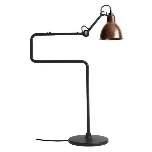 Lampe Gras - 317 Lampe de Table Noir/Cuivre Brut