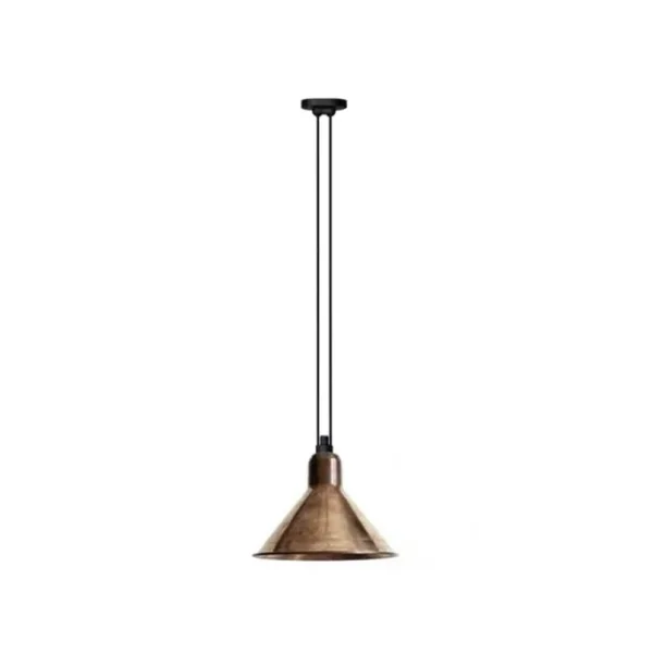Lampe Gras - 322 L Suspension Conical Raw Copper