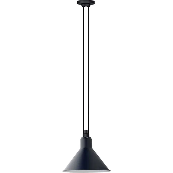 Lampe Gras - 322 L Suspension Conique Bleu Lampe Gras