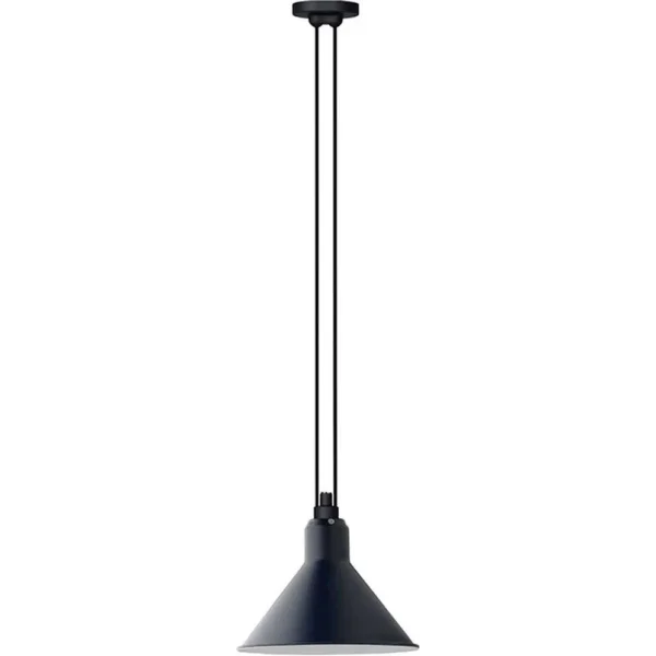Lampe Gras - 322 L Suspension Conique Bleu