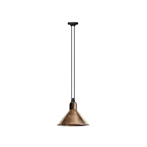 Lampe Gras - 322 L Suspension Conique Cuivre Brut Lampe Gras