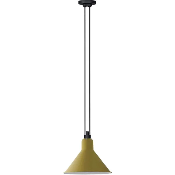 Lampe Gras - 322 L Suspension Conique Jaune Lampe Gras