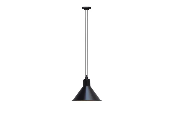 Lampe Gras - 322 L Suspension Conique Noir Lampe Gras