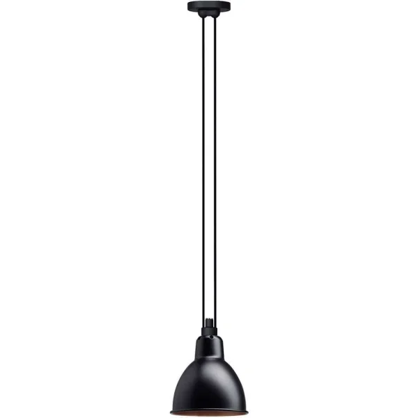 Lampe Gras - 322 L Suspension Round Black/Copper Lampe Gras