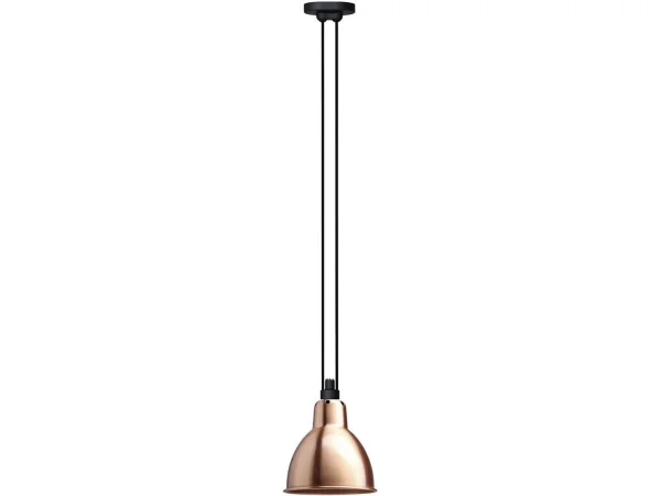 Lampe Gras - 322 L Suspension Round Copper Lampe Gras