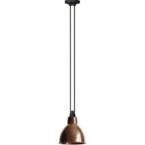 Lampe Gras - 322 L Suspension Round Raw Copper Lampe Gras