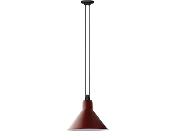 Lampe Gras - 322 XL Suspension Conique Rouge