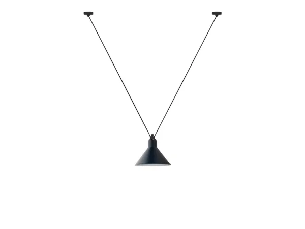 Lampe Gras - 323 L Suspension Conique Bleu Lampe Gras