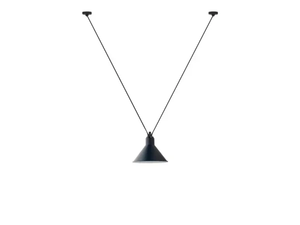 Lampe Gras - 323 L Suspension Conique Bleu
