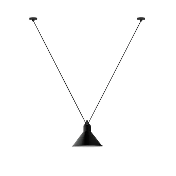 Lampe Gras - 323 L Suspension Conique Noir Lampe Gras