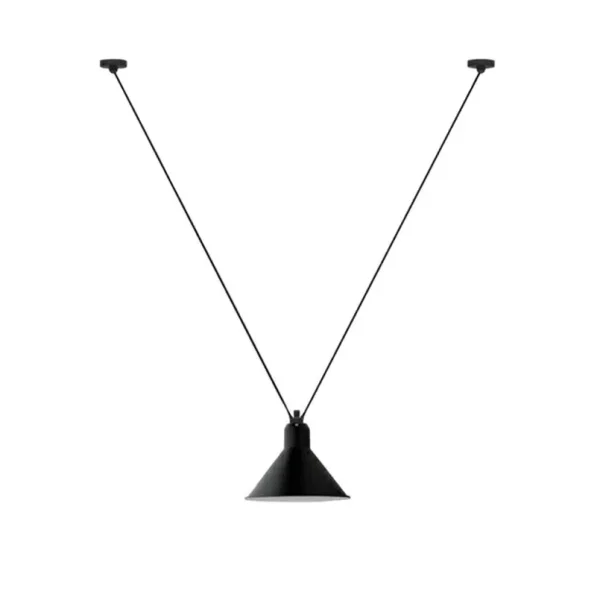 Lampe Gras - 323 L Suspension Conique Noir