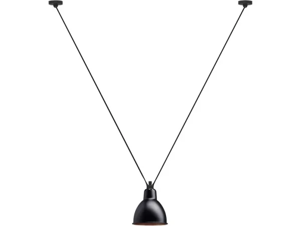 Lampe Gras - 323 L Suspension Round Black/Copper