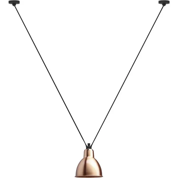 Lampe Gras - 323 L Suspension Round Copper