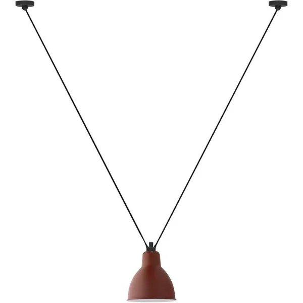 Lampe Gras - 323 L Suspension Round Red Lampe Gras