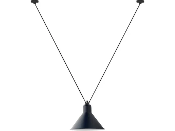 Lampe Gras - 323 XL Suspension Conique Bleu