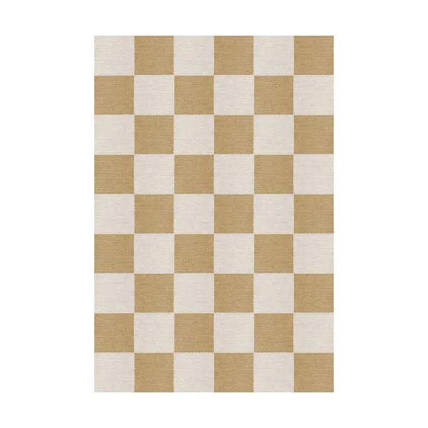 Layered Tapis en laine Chess Harvest yellow, 180x270 cm