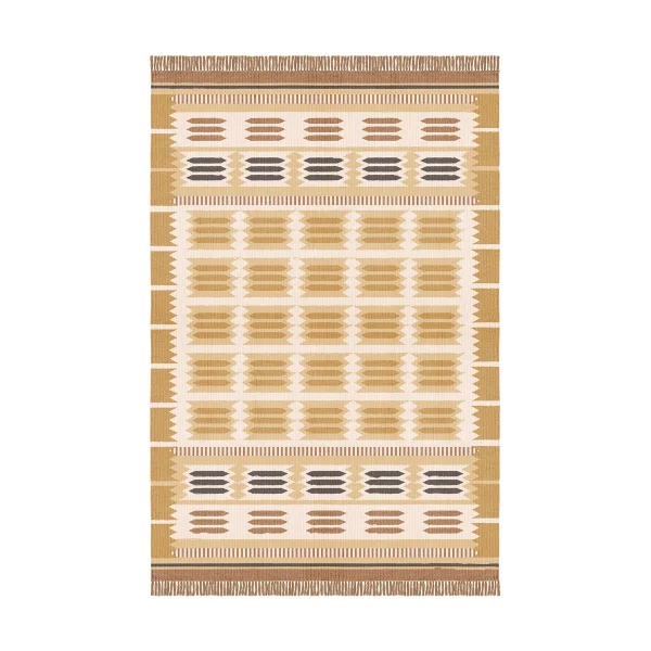 Layered Tapis en laine Röllakan Hilma Marigold, 140x200 cm