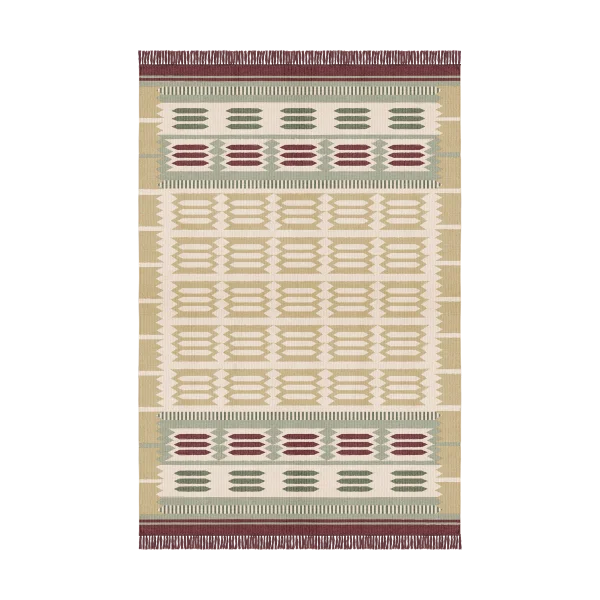 Layered Tapis en laine Röllakan Hilma Primrose, 250x250 cm