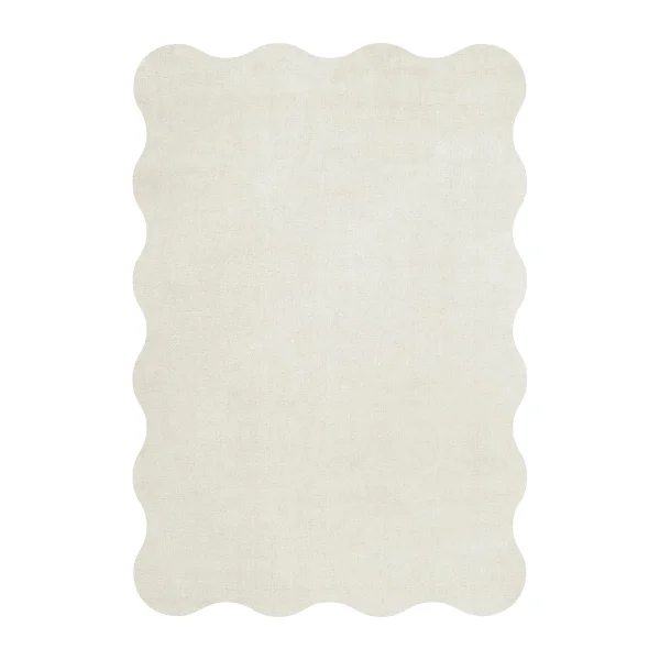 Layered Tapis en laine Scallop 160x230 cm Bone white