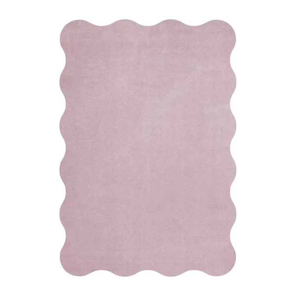 Layered Tapis en laine Scallop 160x230 cm Pink lavender