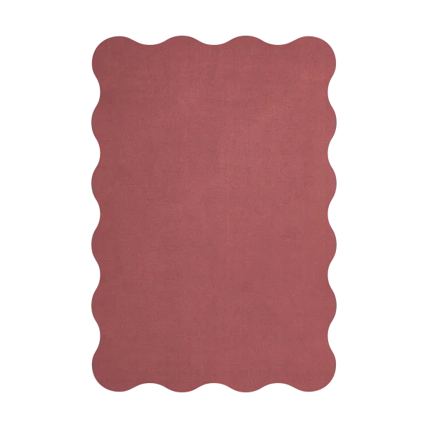 Layered Tapis en laine Scallop 180x270 cm Rosewood red