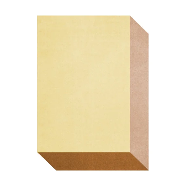 Layered Tapis en laine Teklan Box Yellows, 180x270 cm