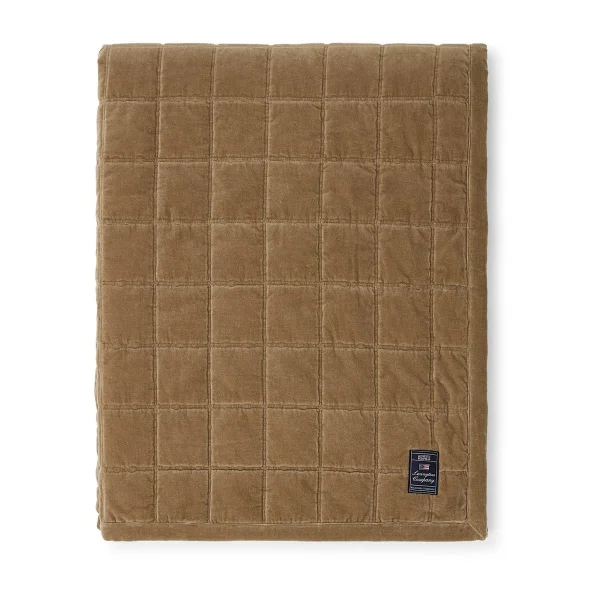 Lexington Couvre-lit Cotton Velvet quilted 160x240 cm Walnut