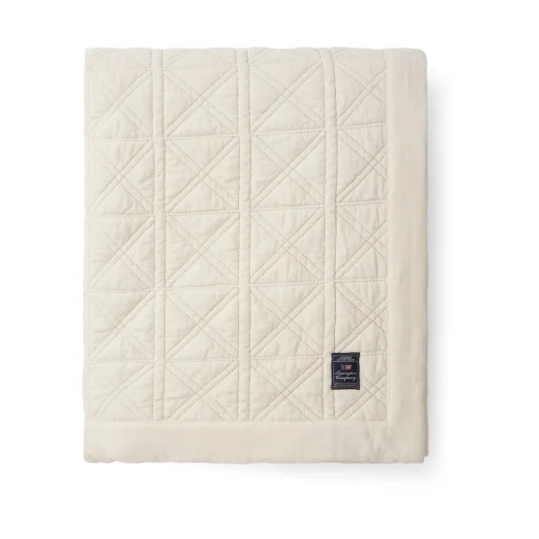 Lexington Couvre-lit Quilted organic cotton velvet 160x240 cm Blanc