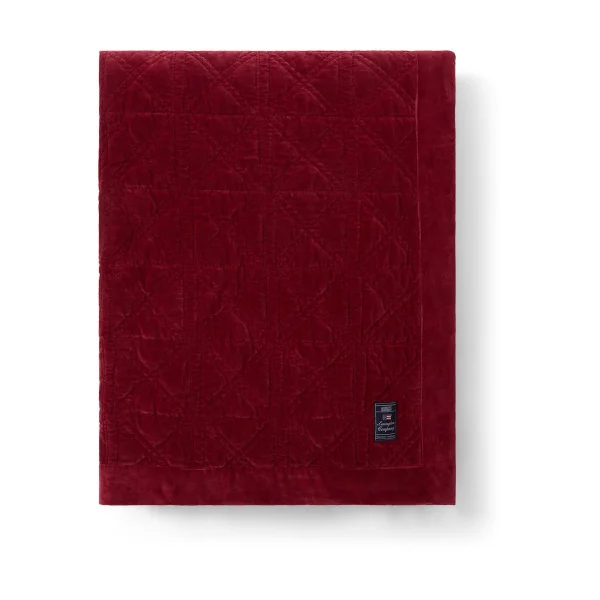 Lexington Couvre-lit Quilted organic cotton velvet 160x240 cm Rouge