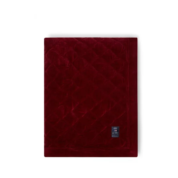 Lexington Couvre-lit Quilted Organic Cotton Velvet 240x260 cm Red