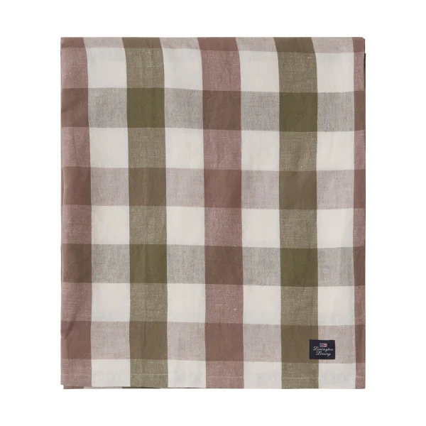 Lexington Nappe Checked Cotton Linen 150x250 cm Olive