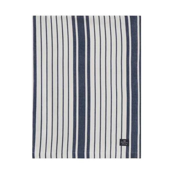 Lexington Nappe Striped Organic Cotton 150x250 cm Navy