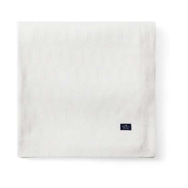 Lexington Nappe White jacquard cotton 150x250 cm Blanc