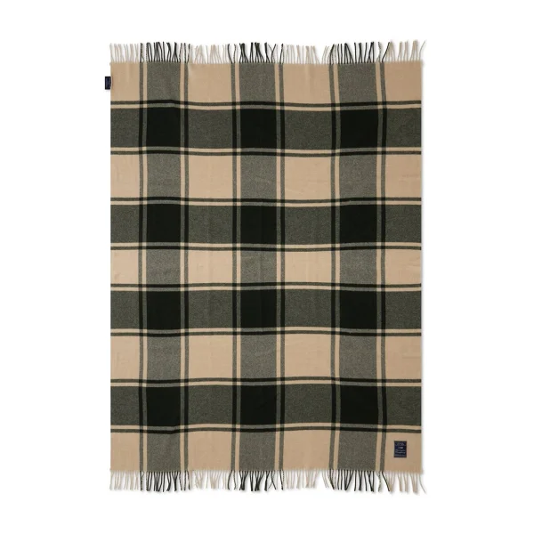 Lexington Plaid en laine Checked Recycled 130x170 cm Vert-beige